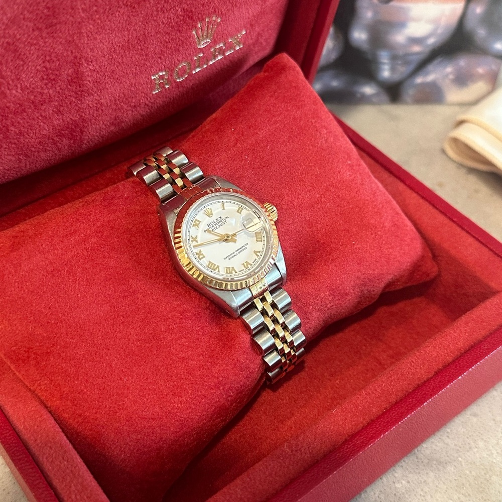 Rolex Two-Tone Jubilee Ladies Watch with White Roman Dial 26mm - Picture 3 of 8